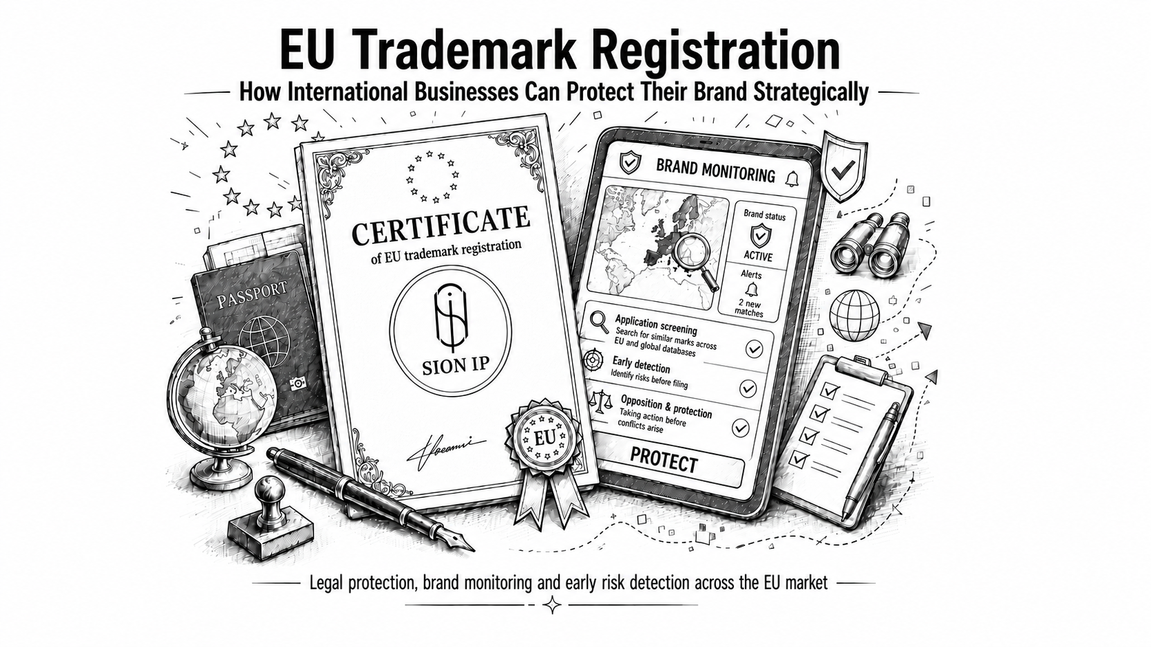 EU trademark registration promotional illustration