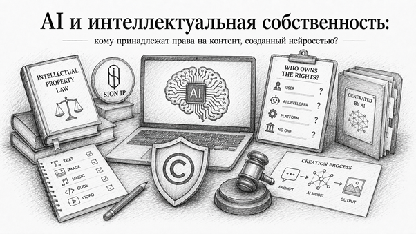 AI и интеллектуальная собственность: кому принадлежат права на контент, созданный нейросетью?